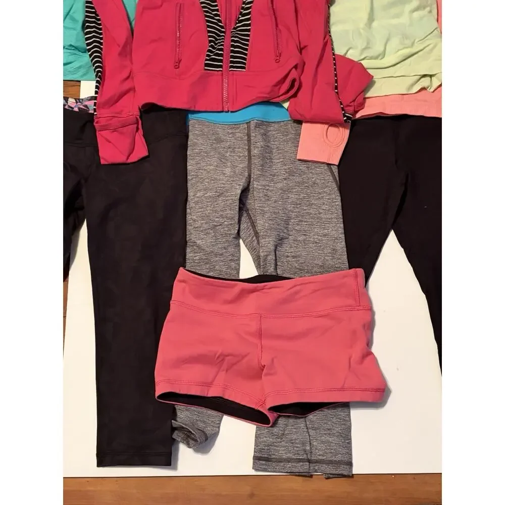 Ivivva Lululemon 8 Piece Lot •10• Tanks Jacket Leggings Shorts Swiftly Tech ~ E